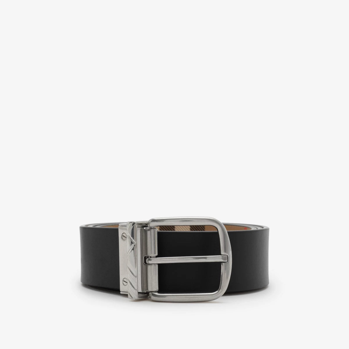 Cintura BURBERRY reversibile con fibbia Check