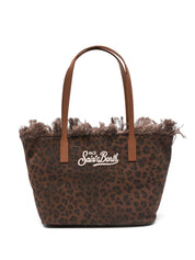 Borsa tote in denim con bordi sfrangiati Saint Barth