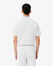 Polo dal taglio classico in jacquard con monogramma LACOSTE