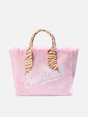 BORSA VANITY REGULAR IN CANVAS ROSA CON TWILL REMOVIBILE SAINT BARTH