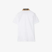 Polo Burberry con colletto Check