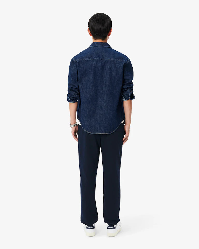 Pantaloni della tuta regular fit in tessuto felpato LACOSTE