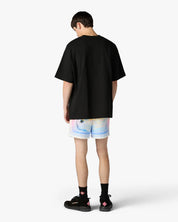 T-SHIRT NERA A MANICHE CORTE OVERSIZE AIRSPRAY CASABLANCA
