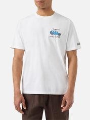 T-SHIRT PORTOFINO BIANCA CON RICAMO VIAGGIO IN PRIMA CLASSE