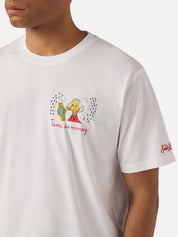 T-SHIRT PORTOFINO BIANCA CON RICAMO TIME IS MONEY! | SPECIAL EDITION