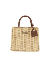 BORSA MC2 SAINT BARTH  DONNA SHOP BAG MINI 01737L STRAW LEATHER