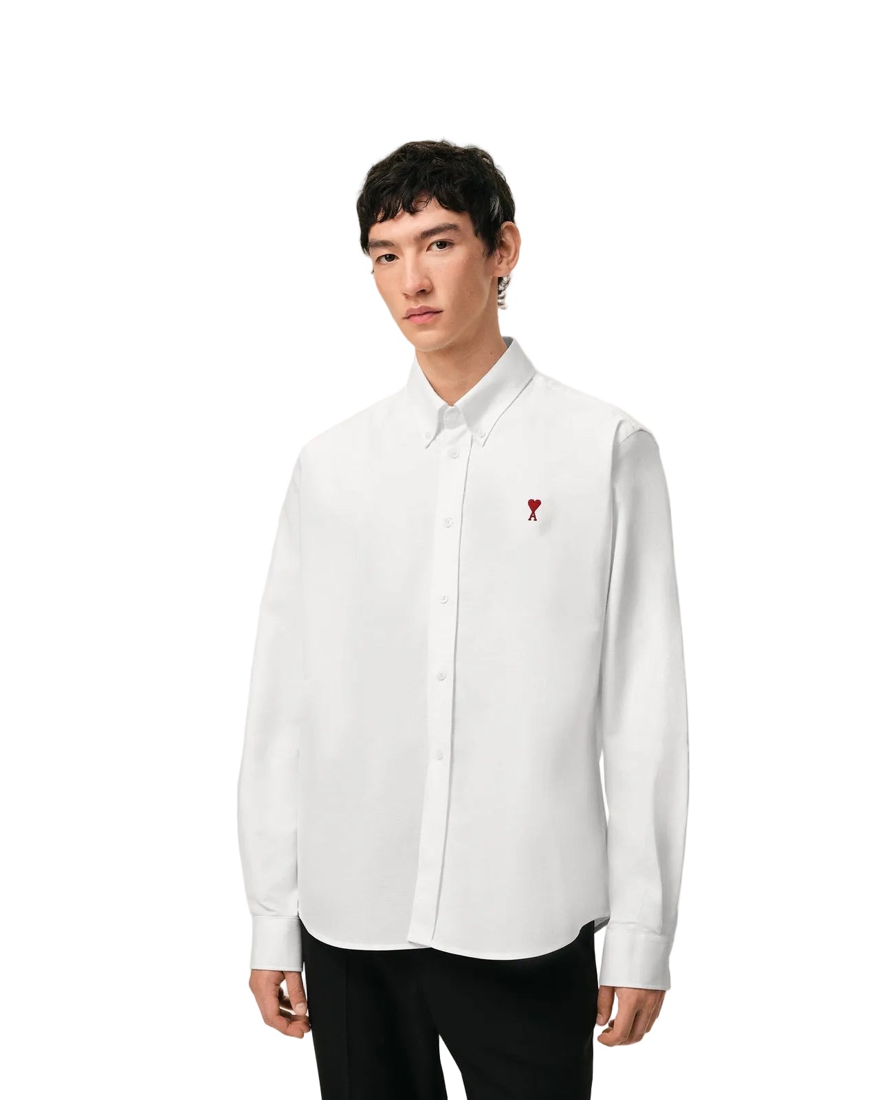 CAMICIA AMI DE COEUR IN COTONE BIANCO AMI PARIS
