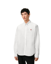 CAMICIA AMI DE COEUR IN COTONE BIANCO AMI PARIS