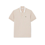 Polo dal taglio classico in jacquard con monogramma LACOSTE