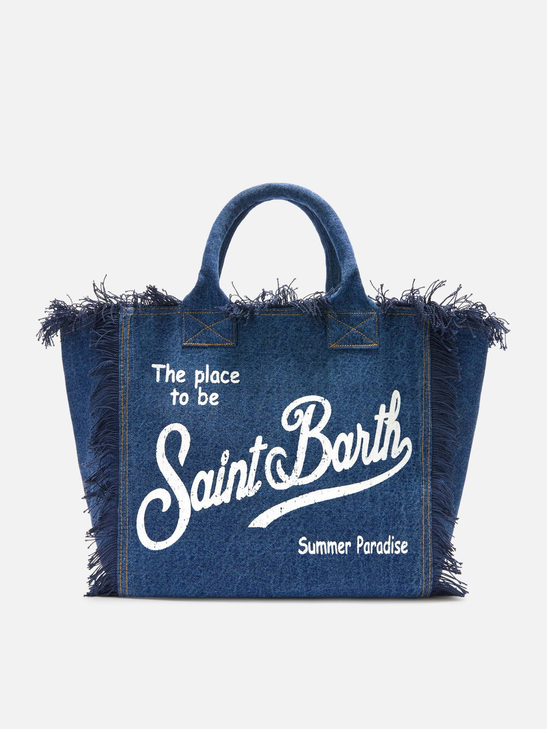 BORSA VANITY REGULAR IN DENIM LAVAGGIO SCURO SAINT BARTH