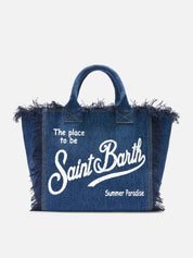 BORSA VANITY REGULAR IN DENIM LAVAGGIO SCURO SAINT BARTH