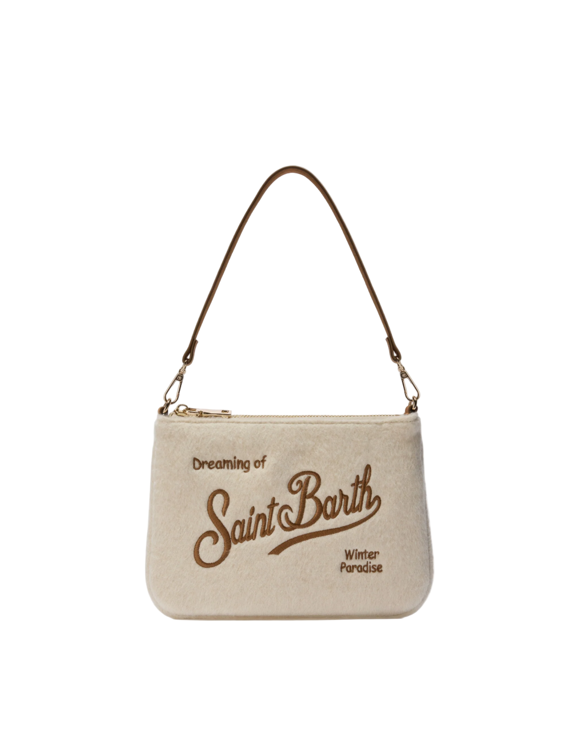 Borsa a spalla parisienne mini felt bianca