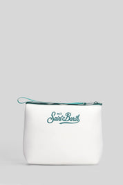 SAINT BARTH MC2 POCHETTE ALINE IN TESSUTO BIANCO