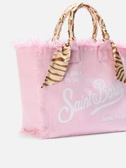 BORSA VANITY REGULAR IN CANVAS ROSA CON TWILL REMOVIBILE SAINT BARTH