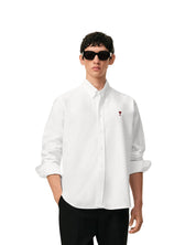 CAMICIA AMI DE COEUR IN COTONE BIANCO AMI PARIS