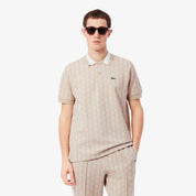 Polo dal taglio classico in jacquard con monogramma LACOSTE