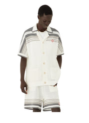 Stripe Short Sleeve Knitted Shirt CASABLANCA