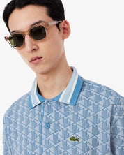 Polo dal taglio classico in jacquard con monogramma LACOSTE