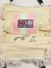 Borsa Vanity MC2 Saint Barth in Canvas a Righe