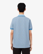 Polo dal taglio classico in jacquard con monogramma LACOSTE