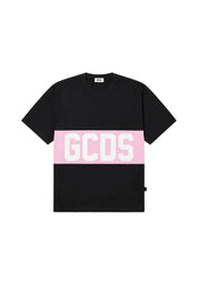 T-SHIRT REGULAR CON BAND LOGO GCDS