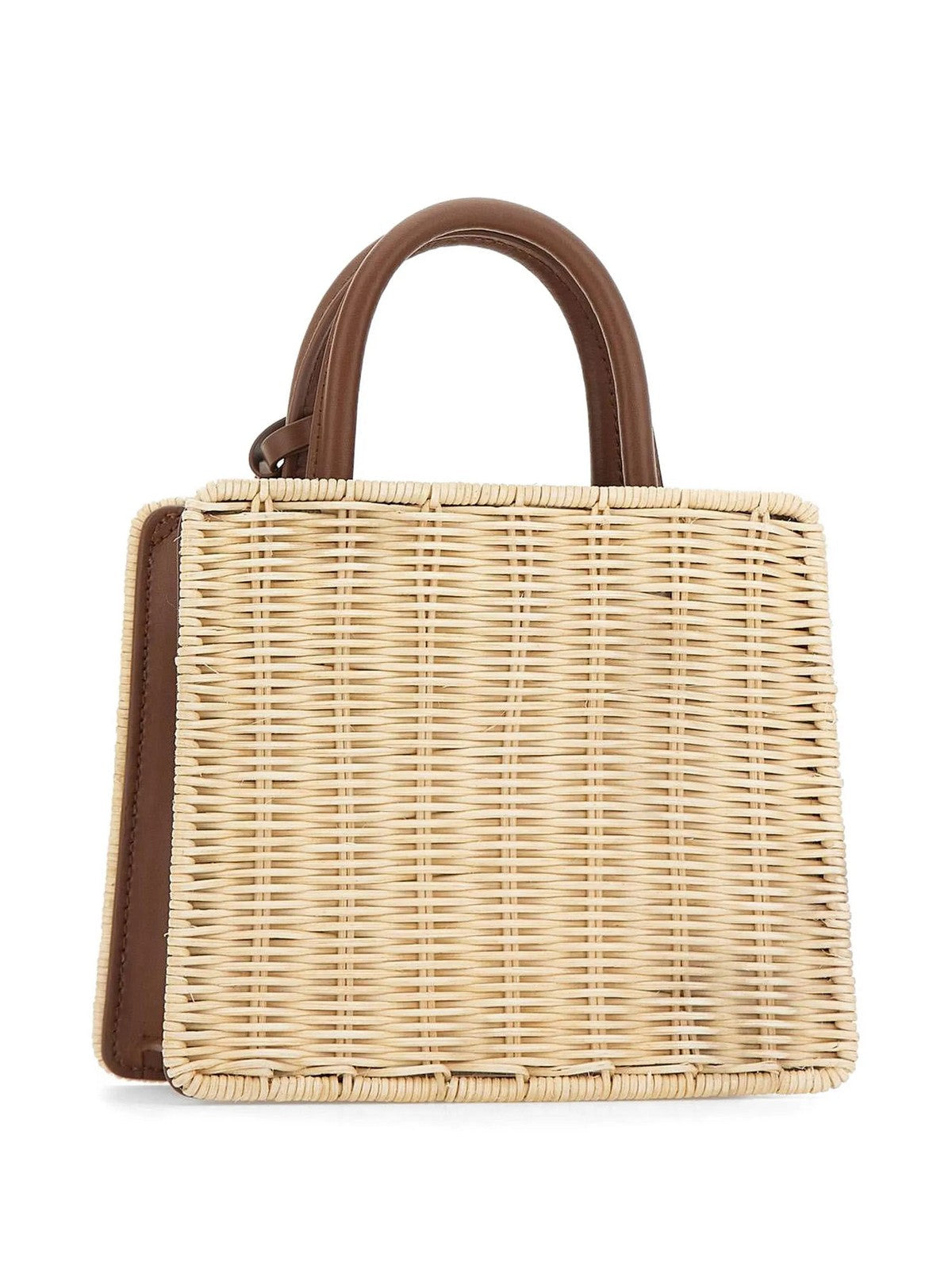 BORSA MC2 SAINT BARTH  DONNA SHOP BAG MINI 01737L STRAW LEATHER