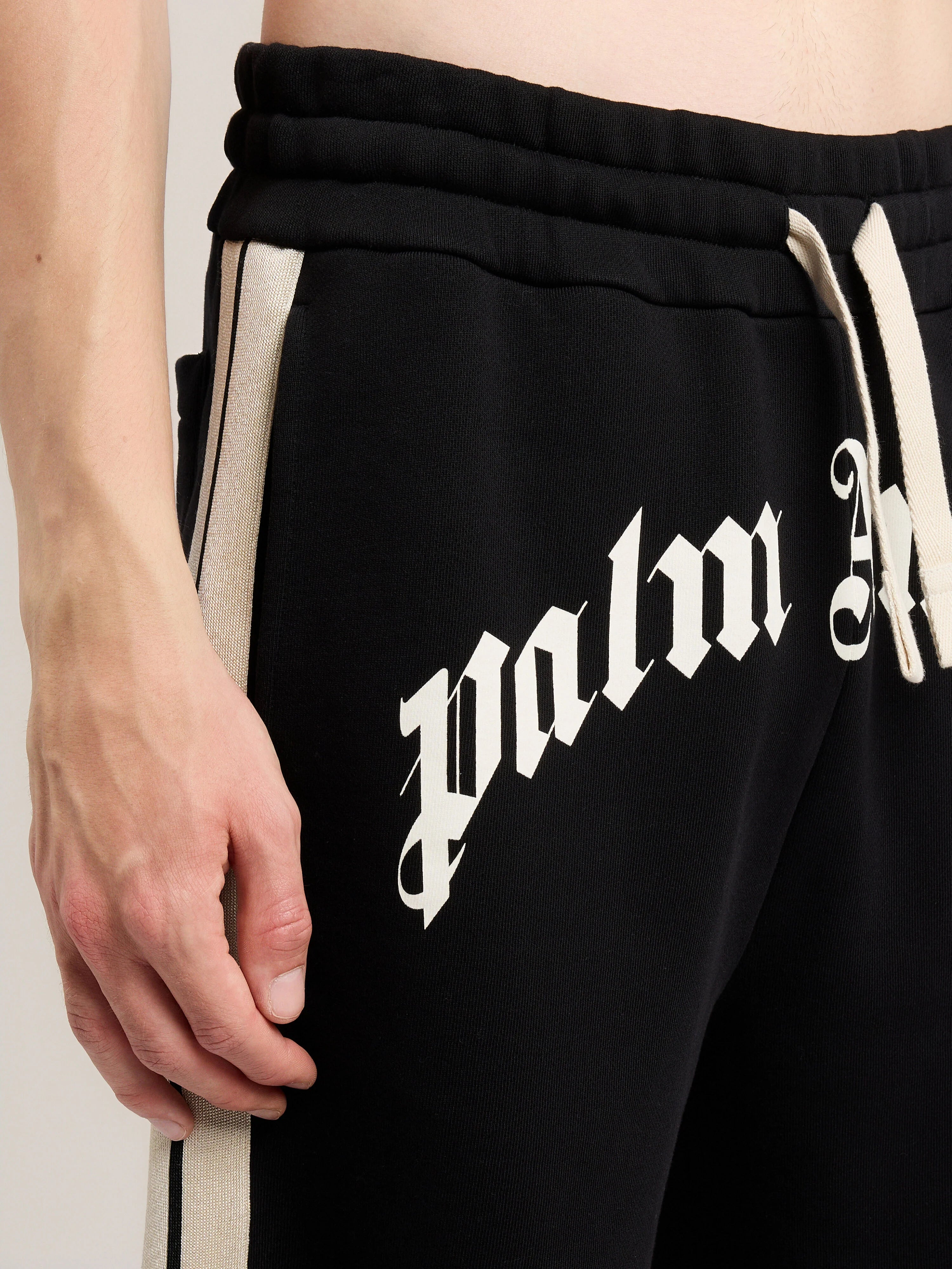 Bermuda Palm Angels Curved Logo Track Sweatshorts