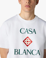 T-SHIRT A MANICHE CORTE CON LOGO CASABLANCA