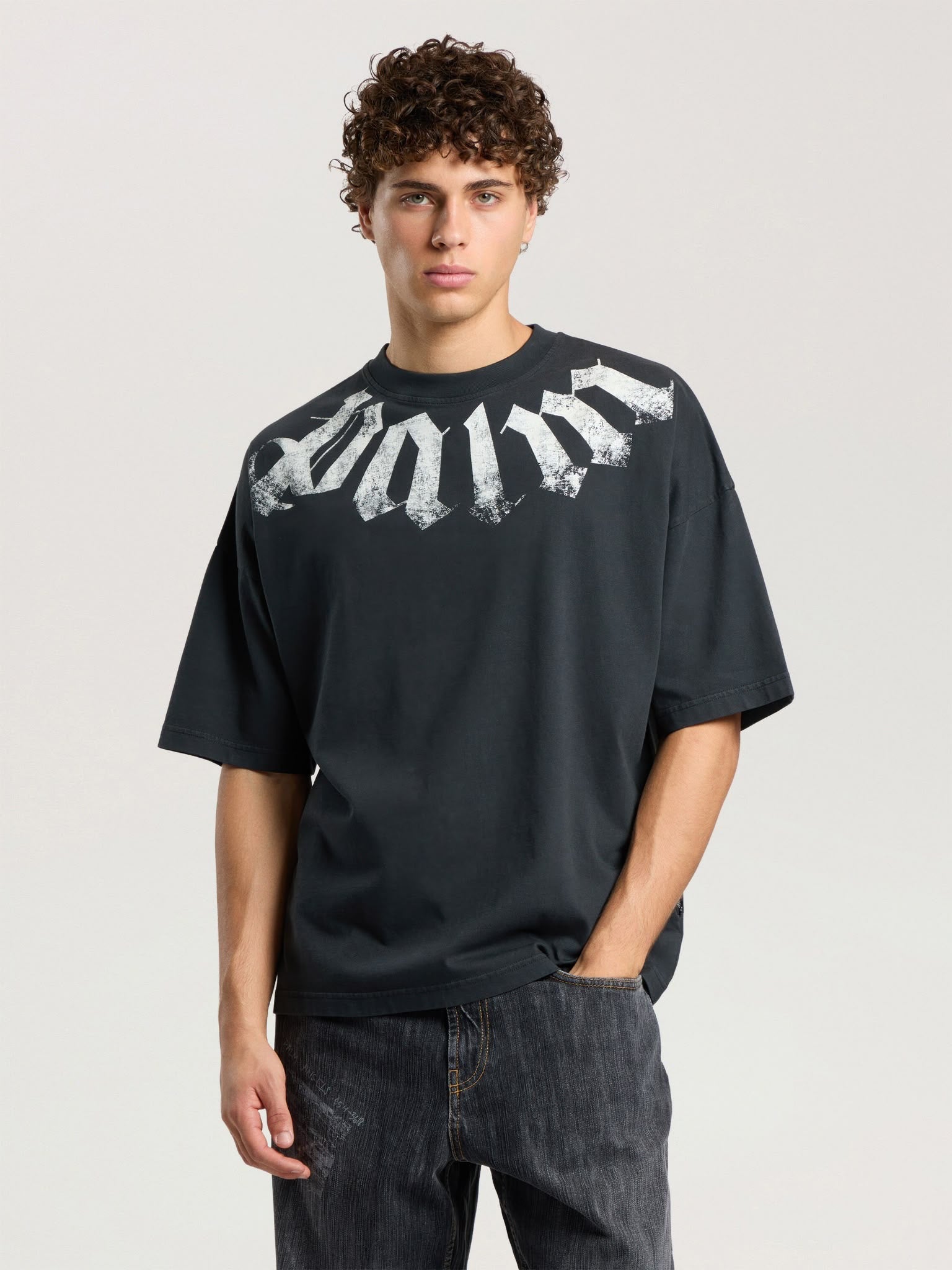 T-SHIRT Big Neck Logo Loose PALM ANGELS