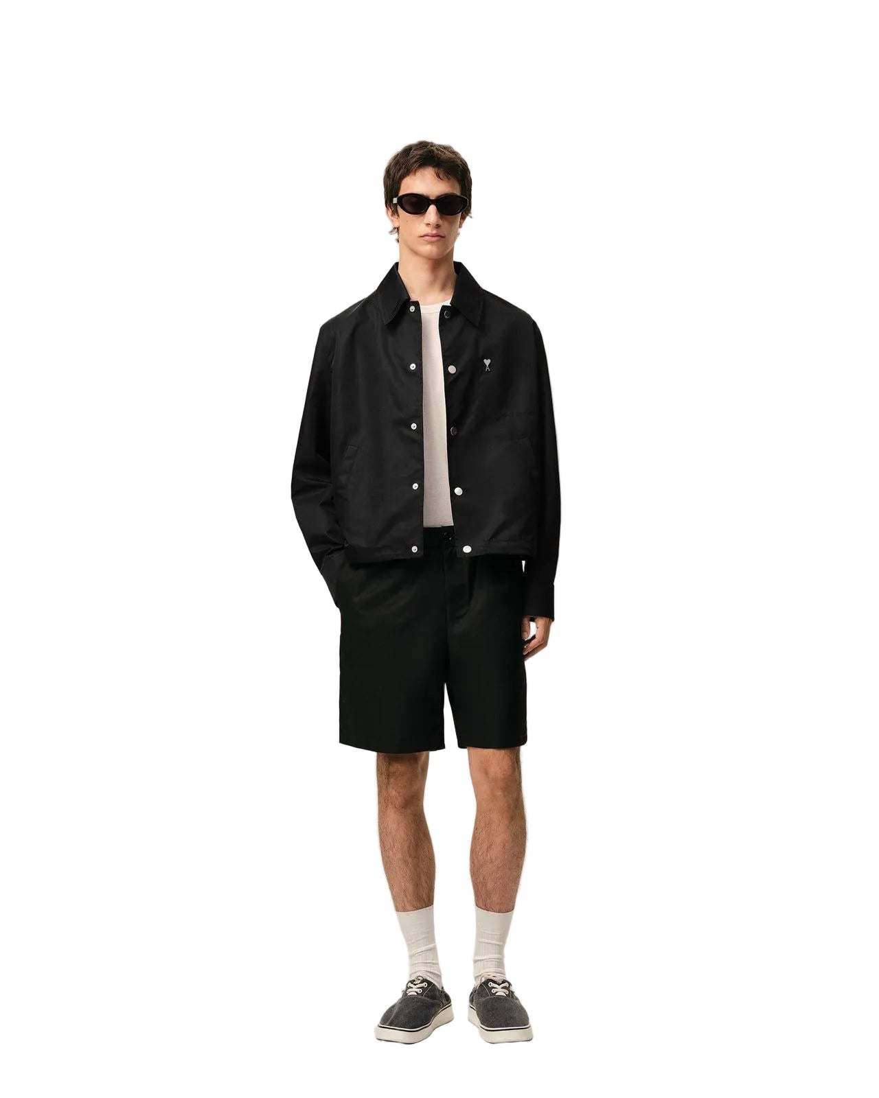 Giubbino AMÌ BLACK NYLON AMI DE COEUR