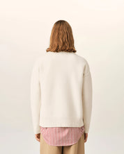 MAGLIONE GIROCOLLO AMI DE CŒUR IN LANA NATURALE AMI PARIS