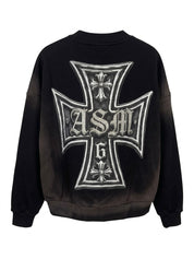 FELPA GIROCOLLO CROSS WESTERN SIMPLY HOODIE ARTSUPERMONEY