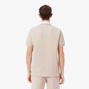 Polo dal taglio classico in jacquard con monogramma LACOSTE