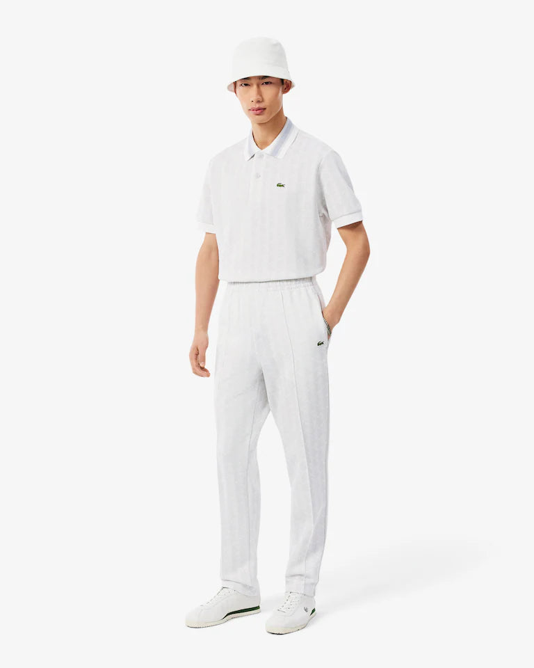 Polo dal taglio classico in jacquard con monogramma LACOSTE