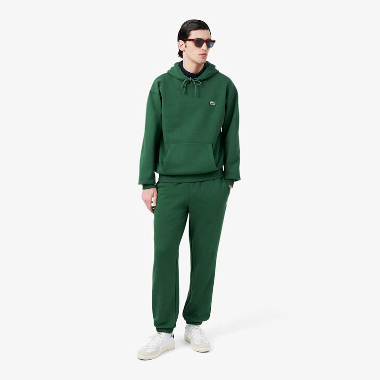 Pantaloni della tuta regular fit in tessuto felpato LACOSTE