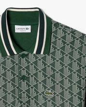 Polo dal taglio classico in jacquard con monogramma LACOSTE