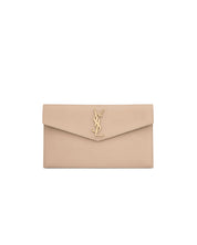 POCHETTE YSL UPTOWN IN PELLE GOFFRATA GRAIN DE POUDRE