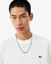 T-shirt slim fit con monogramma jacquard LACOSTE