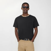 T-shirt in cotone con finiture Check BURBERRY