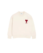 MAGLIONE GIROCOLLO AMI DE CŒUR IN LANA NATURALE AMI PARIS