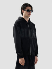 FELPA CON ZIP INTEGRALE E BANDA LOGO GCDS