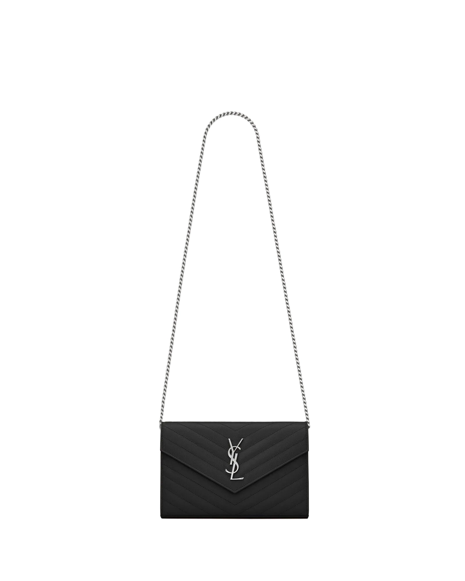 BORSA POCHETTE CON CATENA CASSANDRE CLASSICA IN PELLE GRAIN DE POUDRE YVES SAINT LAURENT