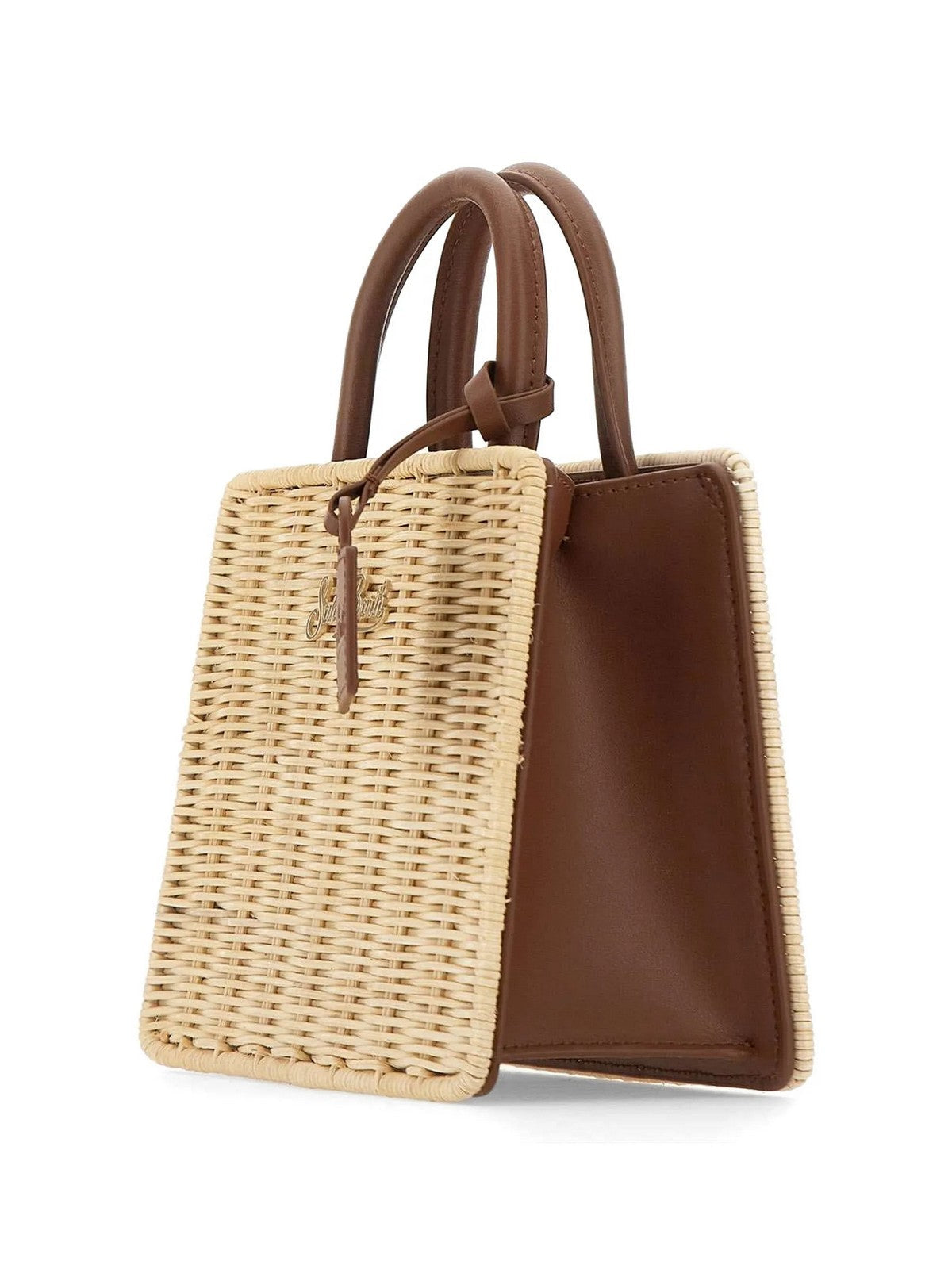 BORSA MC2 SAINT BARTH  DONNA SHOP BAG MINI 01737L STRAW LEATHER