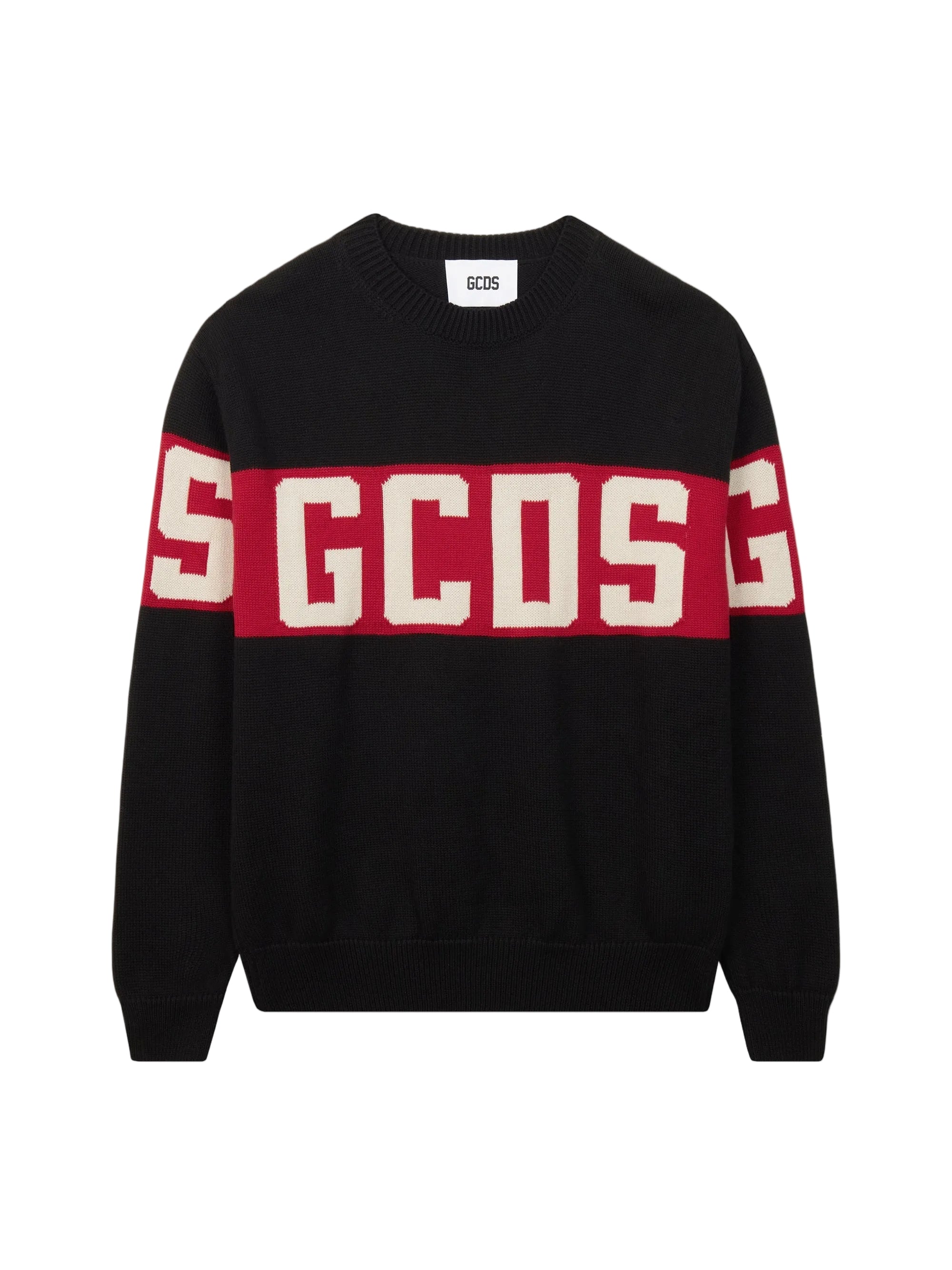 MAGLIONE CON BAND LOGO GCDS