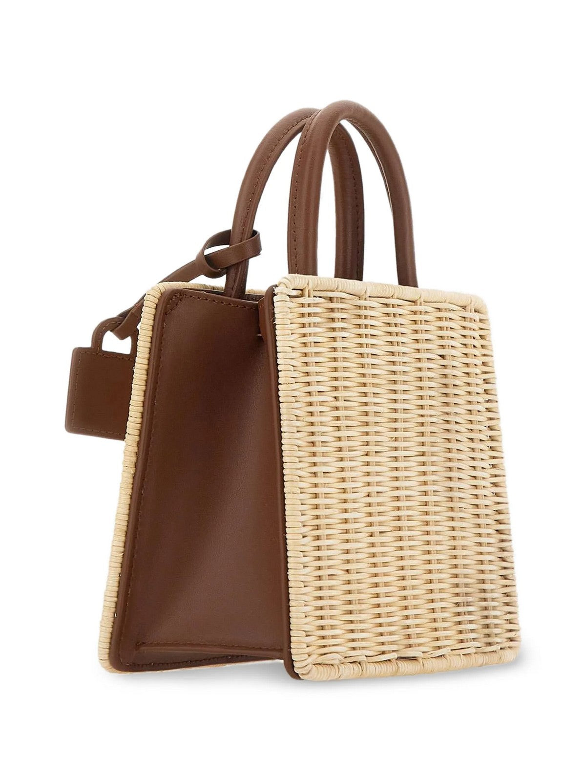 BORSA MC2 SAINT BARTH  DONNA SHOP BAG MINI 01737L STRAW LEATHER