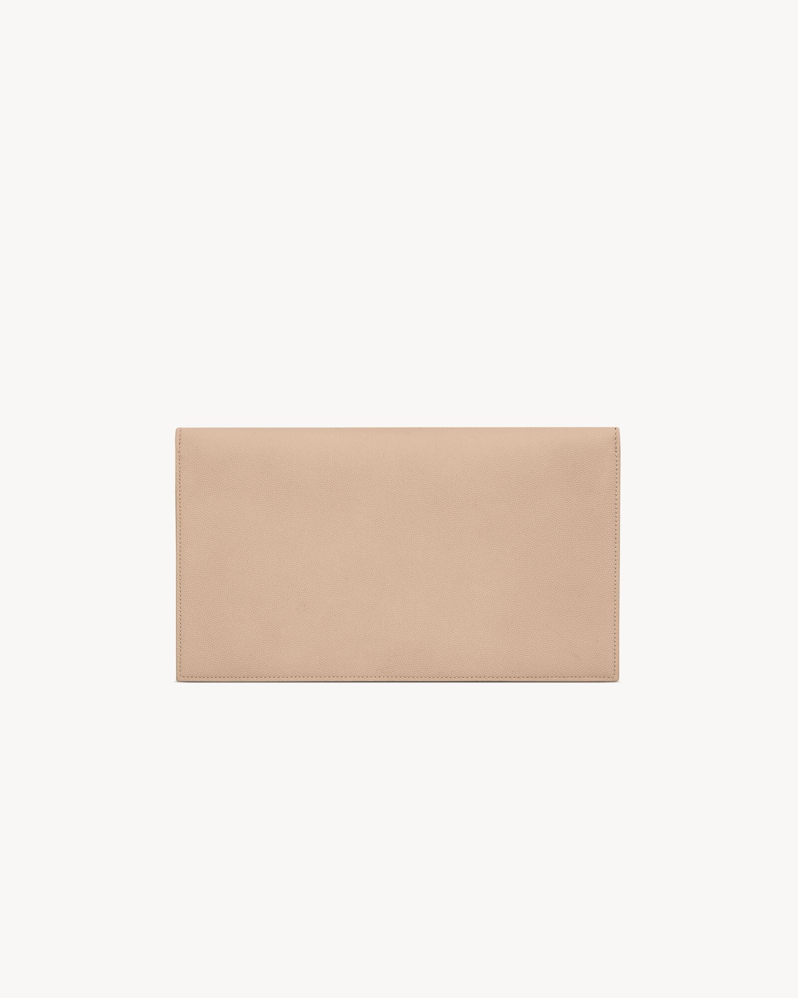 POCHETTE YSL UPTOWN IN PELLE GOFFRATA GRAIN DE POUDRE