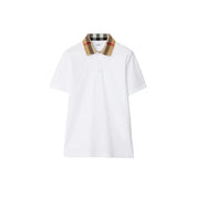 Polo Burberry con colletto Check
