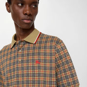Polo BURBERRY in misto cotone con Check
