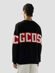 MAGLIONE CON BAND LOGO GCDS