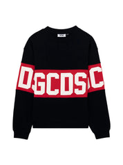 FELPA GIROCOLLO BAND LOGO GCDS